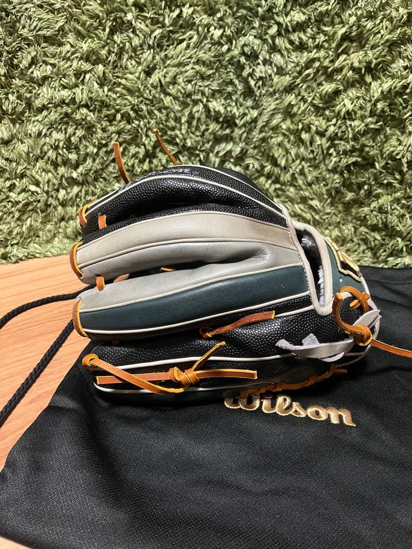 ウィルソン ワナビーヒーローデュアル 軟式内野手用86型 ブラックSS×グリーン