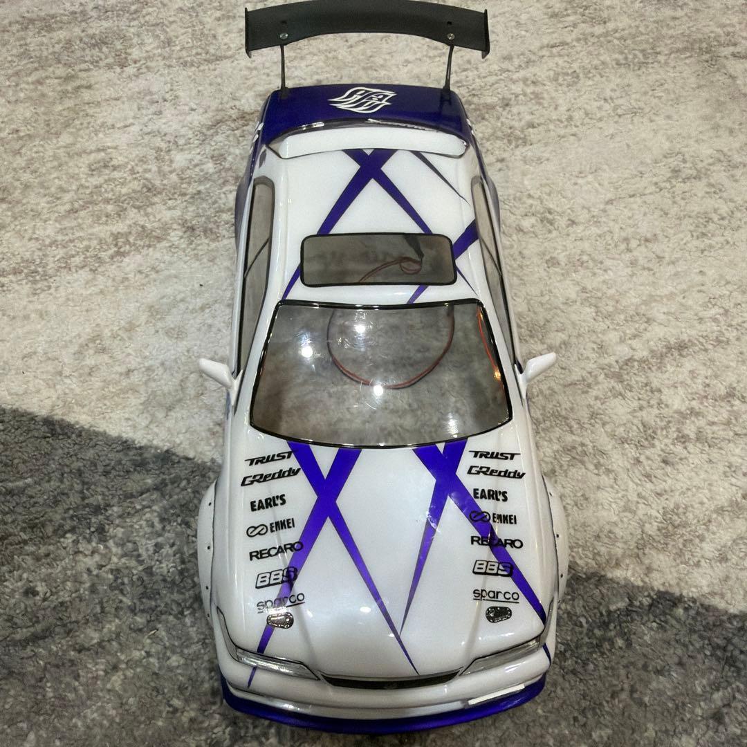 トヨタ マークII 1/10 RCカー ホワイト/パープル