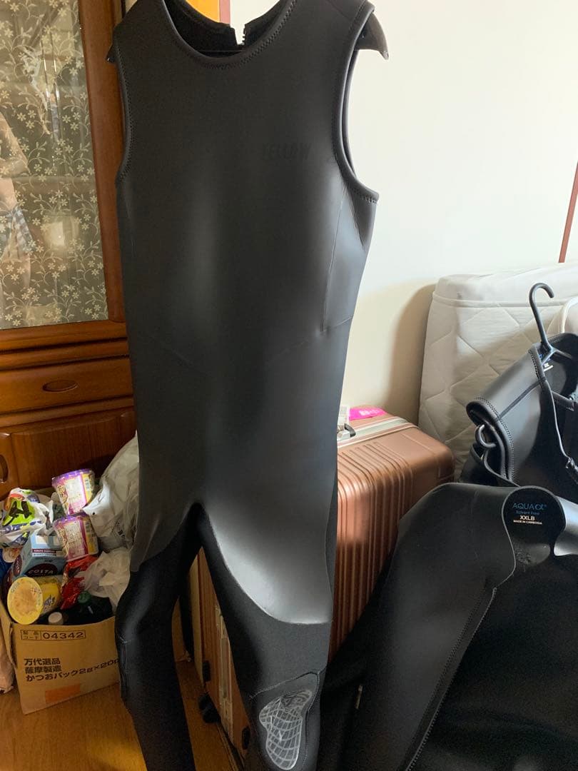 FELLOW 黒 ロングジョン タッパーセット　ウェットスーツXXLB希少サイズ