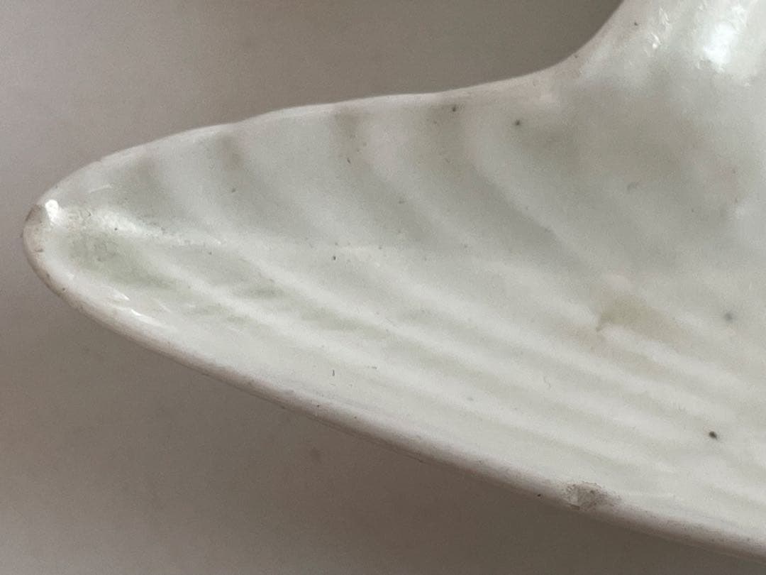 骨董　アンティーク　古伊万里　白磁　鳥形　小皿　変形皿　小鳥　白磁皿　5枚