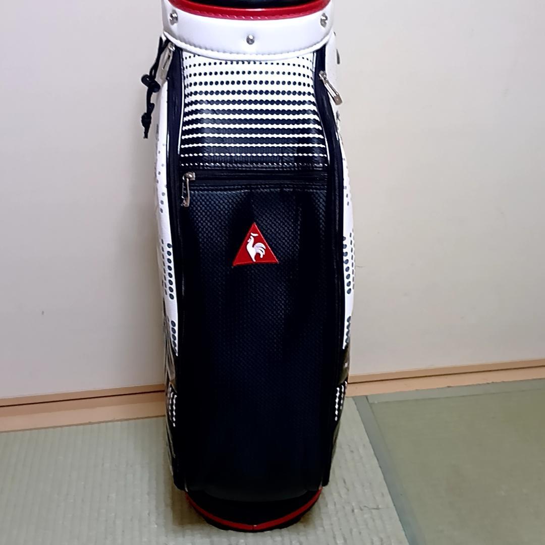 ルコック 軽量キャディバッグ 9型　QQBPJJ06 ビッグロゴ　ホワイト