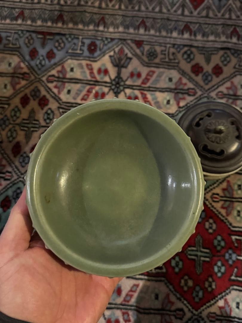 ‼️水芙蓉‼️早速半額→更に半額‼️リサイクルFORT‼️中国の青磁で三つ足香炉‼️