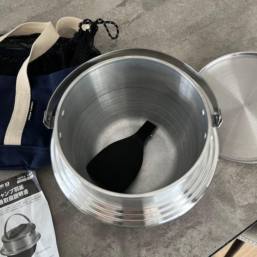 UNIFLAME キャンプ羽釜　5合炊き　ユニフレーム　3点セット