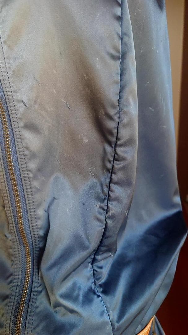 考栄舎　ツイルナイロン製キャディバッグ　ネイビー/キャメル