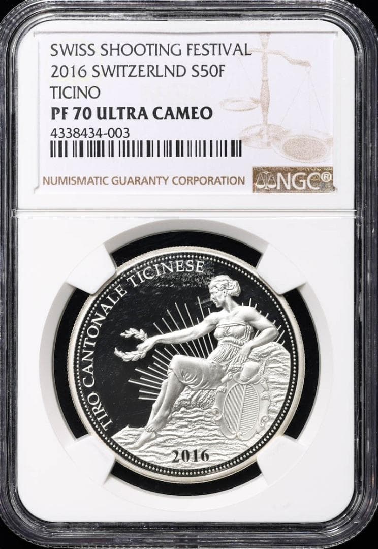 最高鑑定品　 NGC-PF70 ティッチーノ 製造1200枚 射撃祭 2016