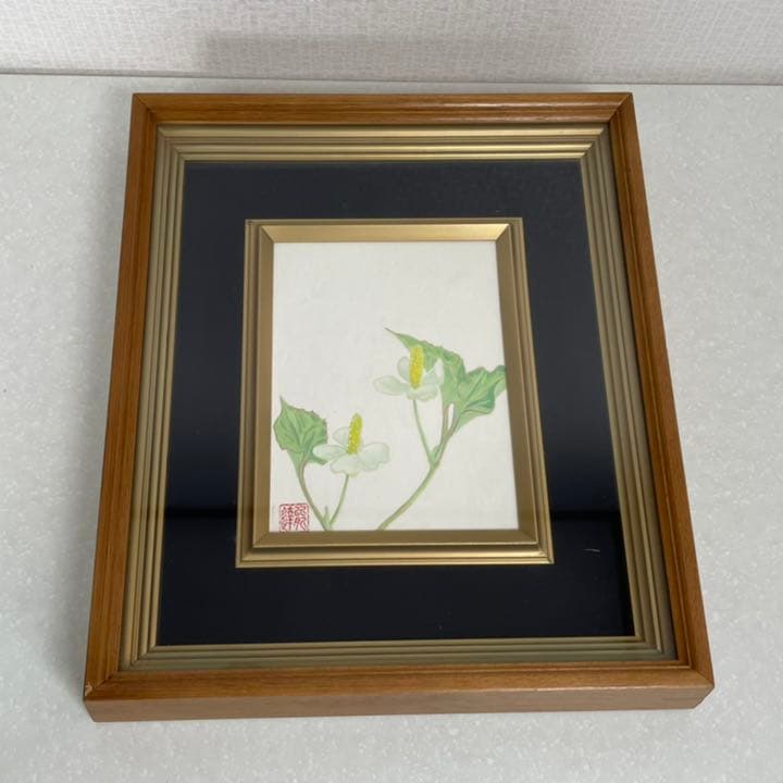 【希少】ドクダミの絵画 花アート