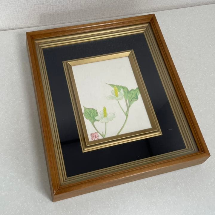 【希少】ドクダミの絵画 花アート