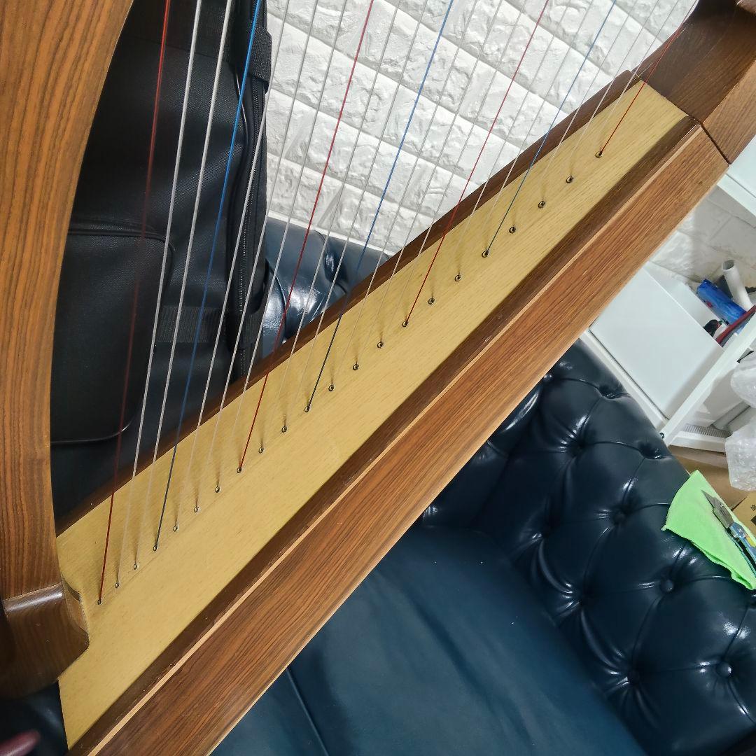 【美品】22弦 スモールハープ（アイリッシュスタイル） ケース・付属品付き 木製