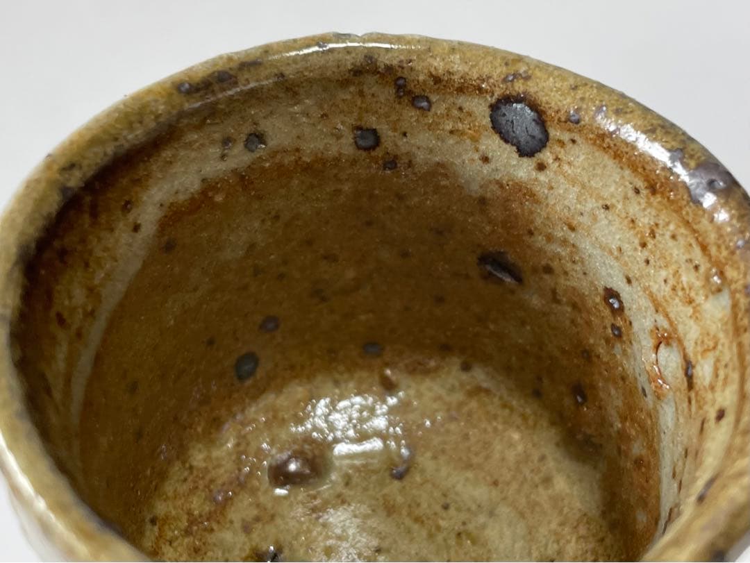 陶芸家　作家物　西岡小十　絵唐津　ぐい呑　古唐津　酒器　酒盃　共箱