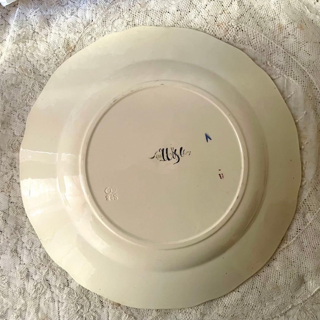 【レア】サルグミンヌ　フォンタンジュ多色プレートポリクロームフランスアンティーク