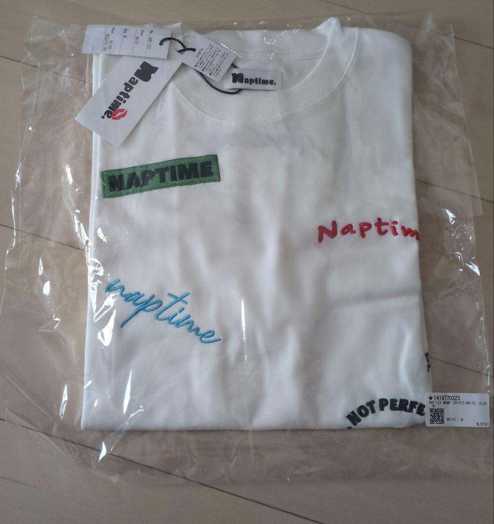 Nissy　ナップタイム naptime. クロップド刺繍TシャツホワイトM