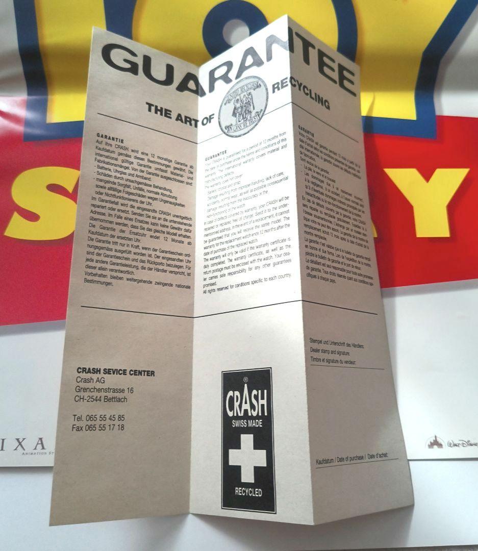 (新品・希少限定品)トイ・ストーリー1　CRASH Swiss MADE腕時計