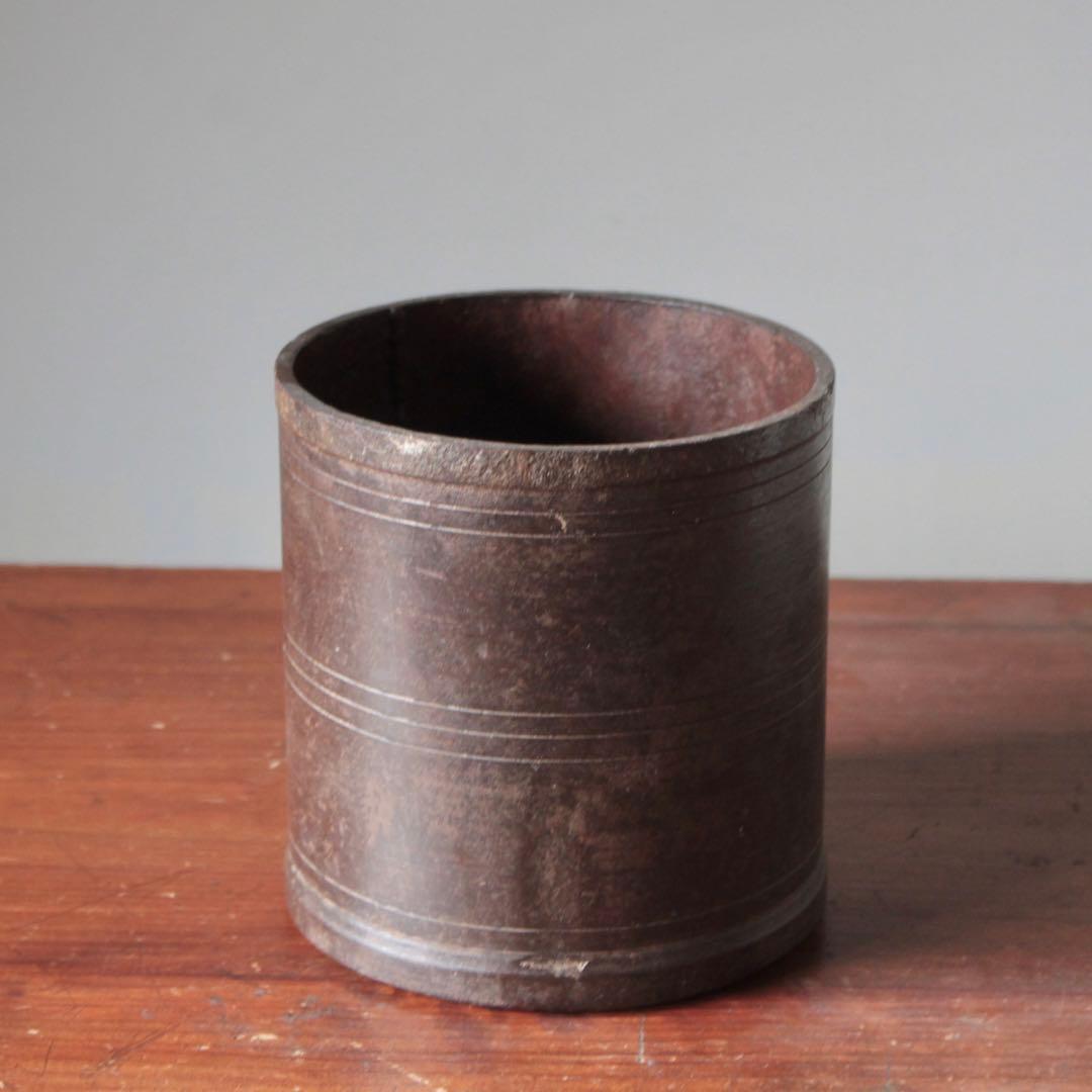 鉄 筒容器 古道具 アンティーク ブロカント