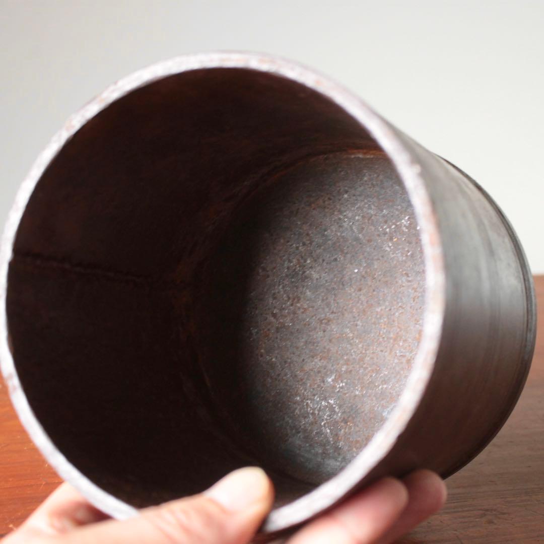 鉄 筒容器 古道具 アンティーク ブロカント