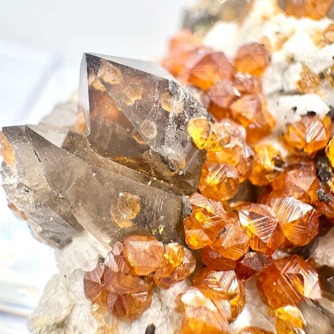 555 中国福建省産　ガーネット&スモーキークォーツ