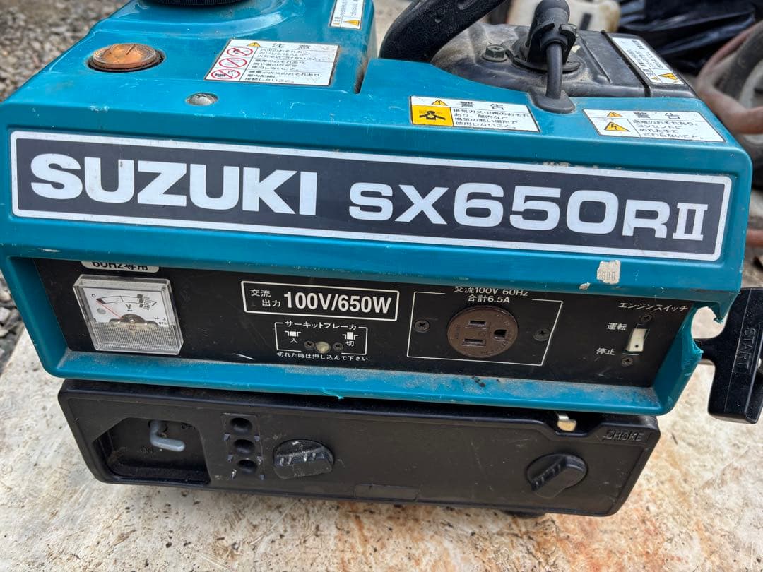 エンジン始動確認済SUZUKI ポータブル発電機 SX650RⅡ