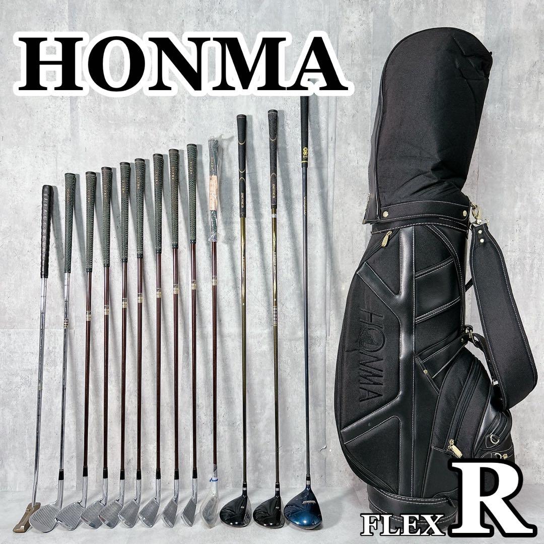 T191 ホンマ ゴルフクラブ メンズ フルセット R 黒 初心者 練習 入門