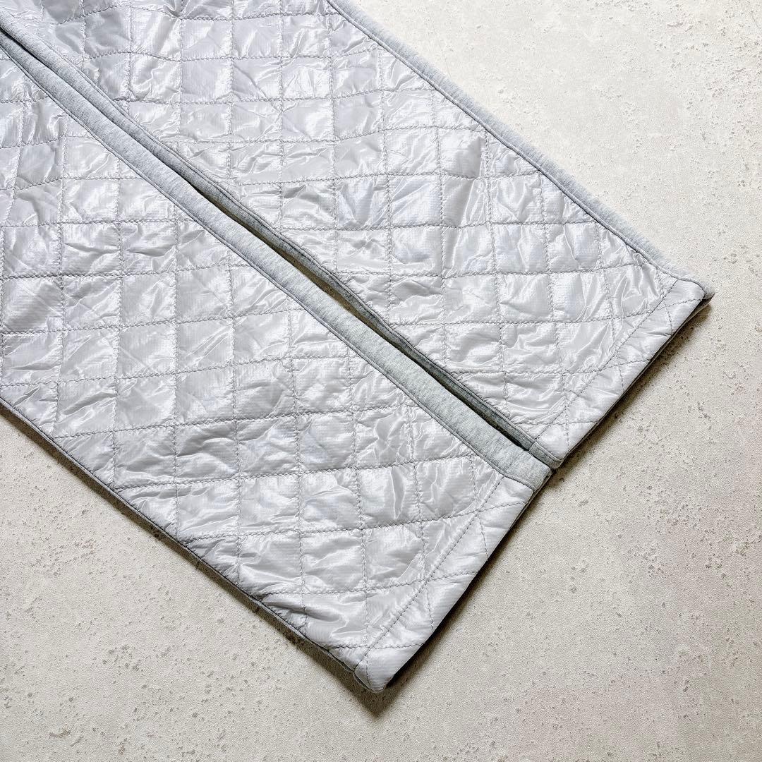 Lサイズ　アンパスィ　キルティングパンツ　スウェット　ラインストーンロゴ　グレー