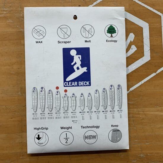 CLEAR DECK クリアデッキ【SF】クリア サーフィン デッキパッド