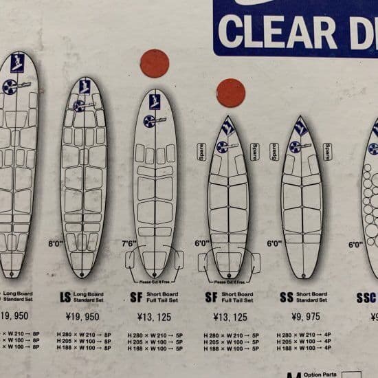 CLEAR DECK クリアデッキ【SF】クリア サーフィン デッキパッド