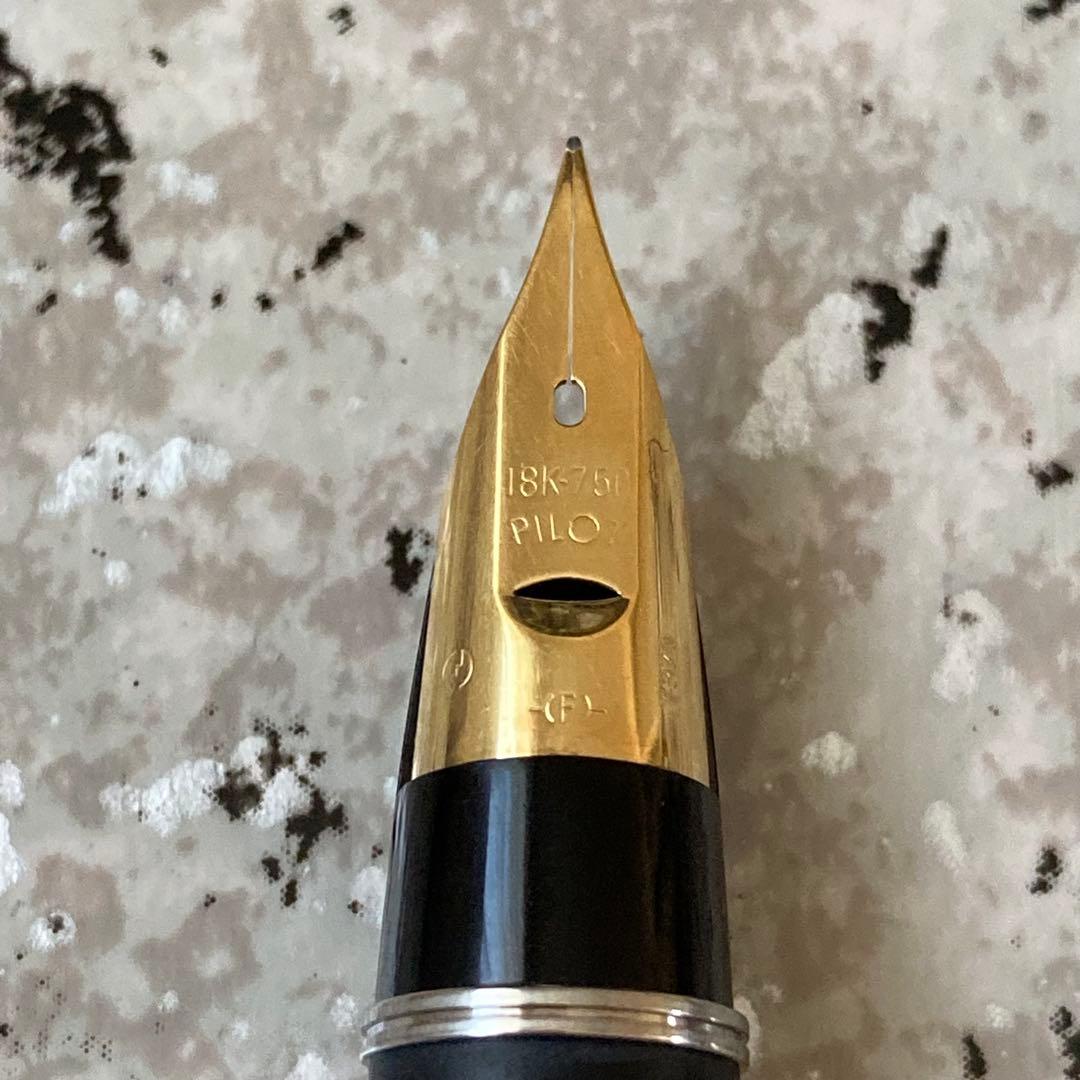 #150 オーバーホール済み 万年筆 GRANDEE グランディ 槌目 18k