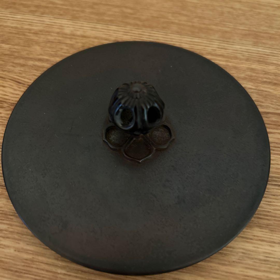 布団釜　菊地正直造　釜師　霰地紋　茶道具