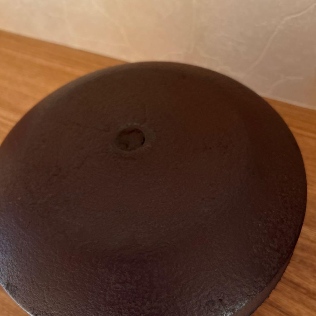 布団釜　菊地正直造　釜師　霰地紋　茶道具