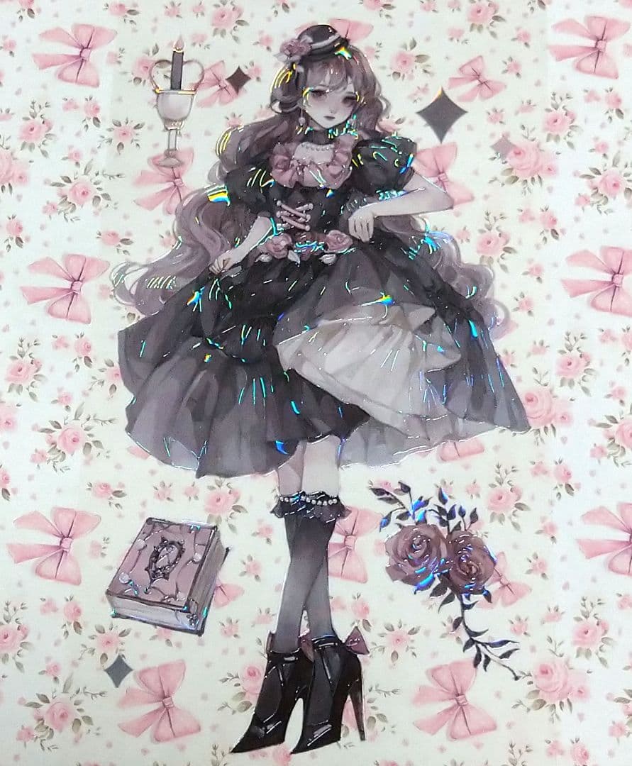 J1090＃暗夜莉莉丝(贝壳光)一木一横切り売り海外人物マステ女の子