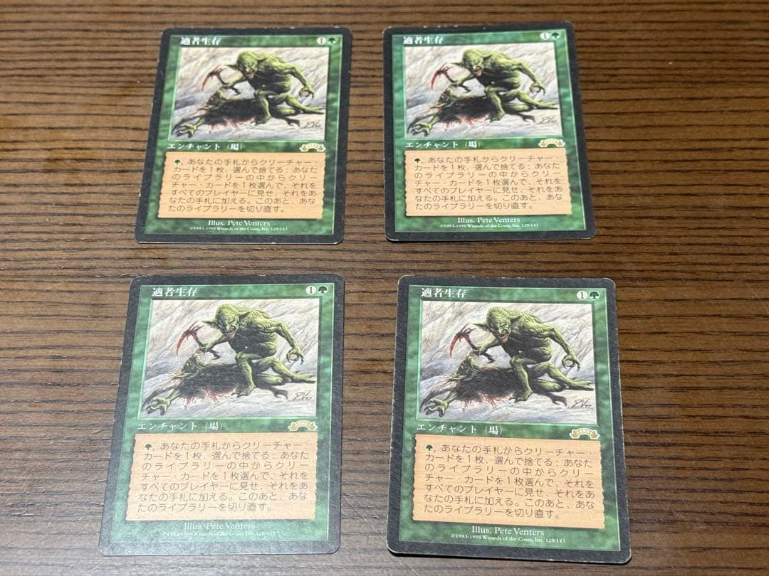 適者生存 4枚　日本語