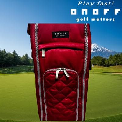 【美品】ONOFF オノフ レディース カート式 キャディバッグ レッド