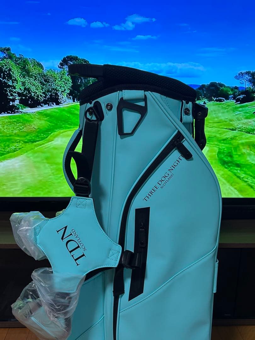 スコットランド　TDN スタンド式キャディバッグ ティファニーカラー