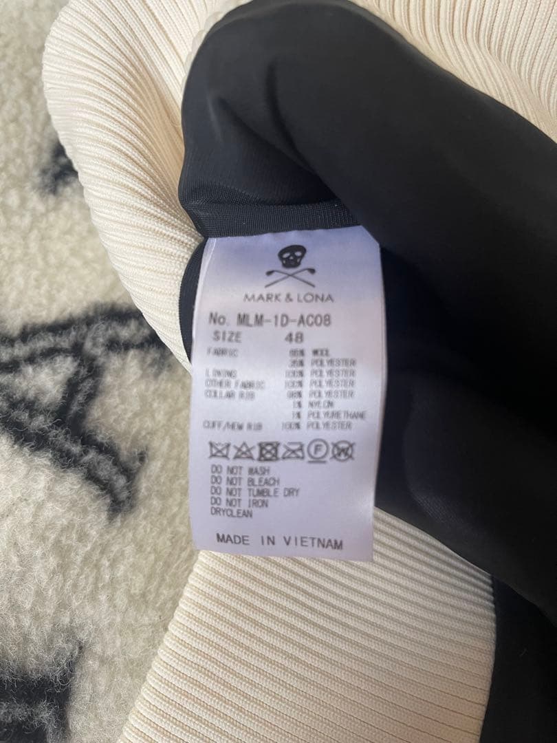 【美品】MARK & LONA ロゴセーター ホワイト即完売品 48L