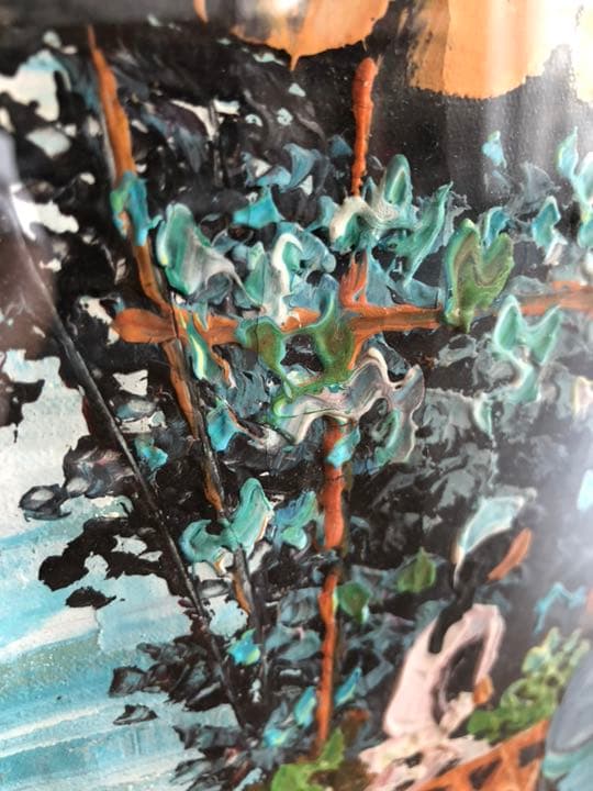 【値下げ】バリ島 有名画家 A. Sutisna真作 59.5×79.5cm