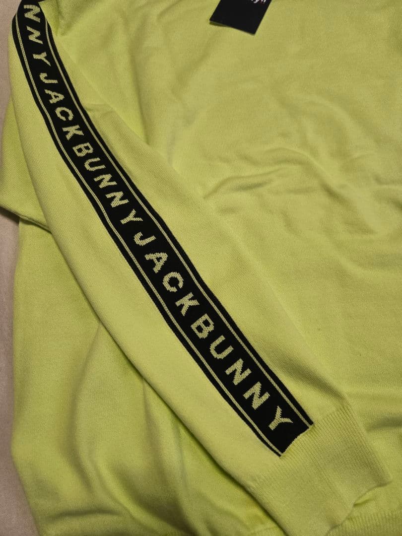 イエロー　ジャックバニー　セーター　メンズ ゴルフウェア　6 サイズ　XL