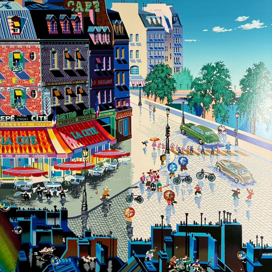 美品 ヒロ・ヤマガタ「バブル/BUBBLES」シルクスクリーン 大作 直筆サイン