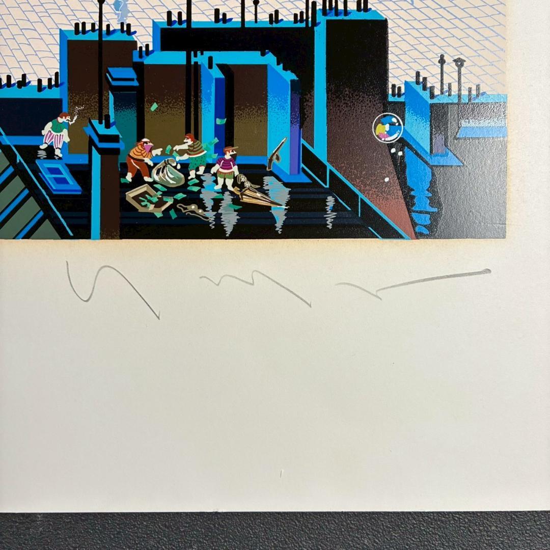 美品 ヒロ・ヤマガタ「バブル/BUBBLES」シルクスクリーン 大作 直筆サイン