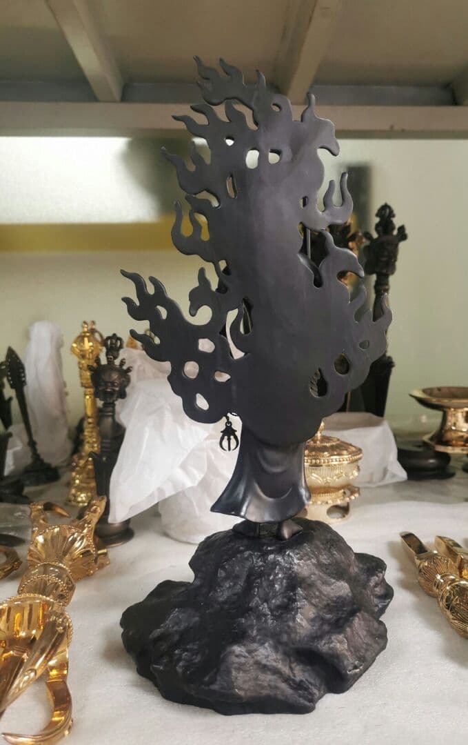 大型高30cm 豪華！仏像不動明王立像 銅製品 仏教美術品 真言宗 彫刻