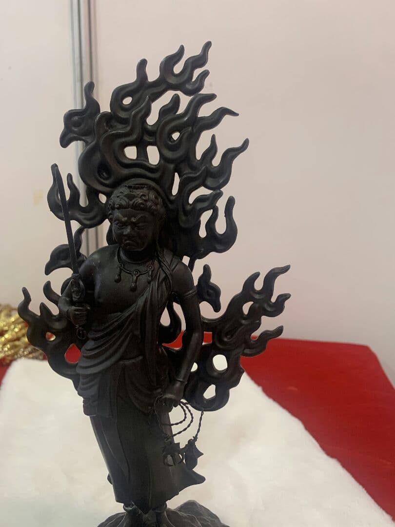 大型高30cm 豪華！仏像不動明王立像 銅製品 仏教美術品 真言宗 彫刻