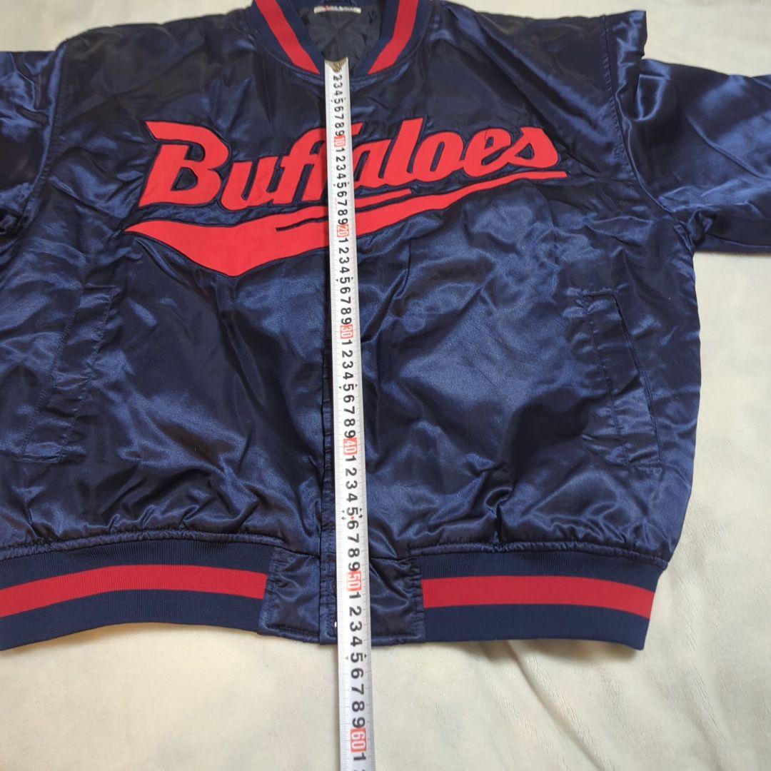！！mantle様！近鉄バファローズ フルスナップ ナイロン スタジャン 紺 赤