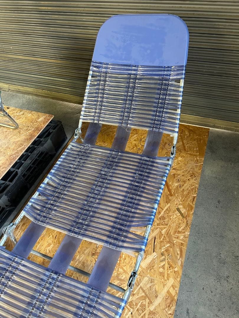 折りたたみ　ビーチチェア　ボンボンチェア　2点セット