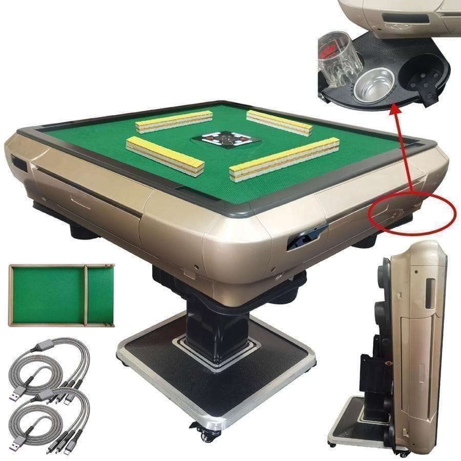 中古 人気物麻雀セット 全自動 折りたたみ 牌 38mm 　動作確認済み