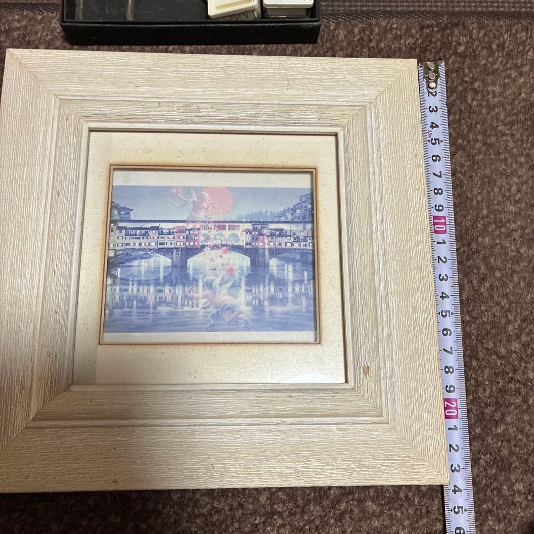 版画　笹倉鉄平 「祝福 Blessing」 のポストカードをガラス額縁で飾った物