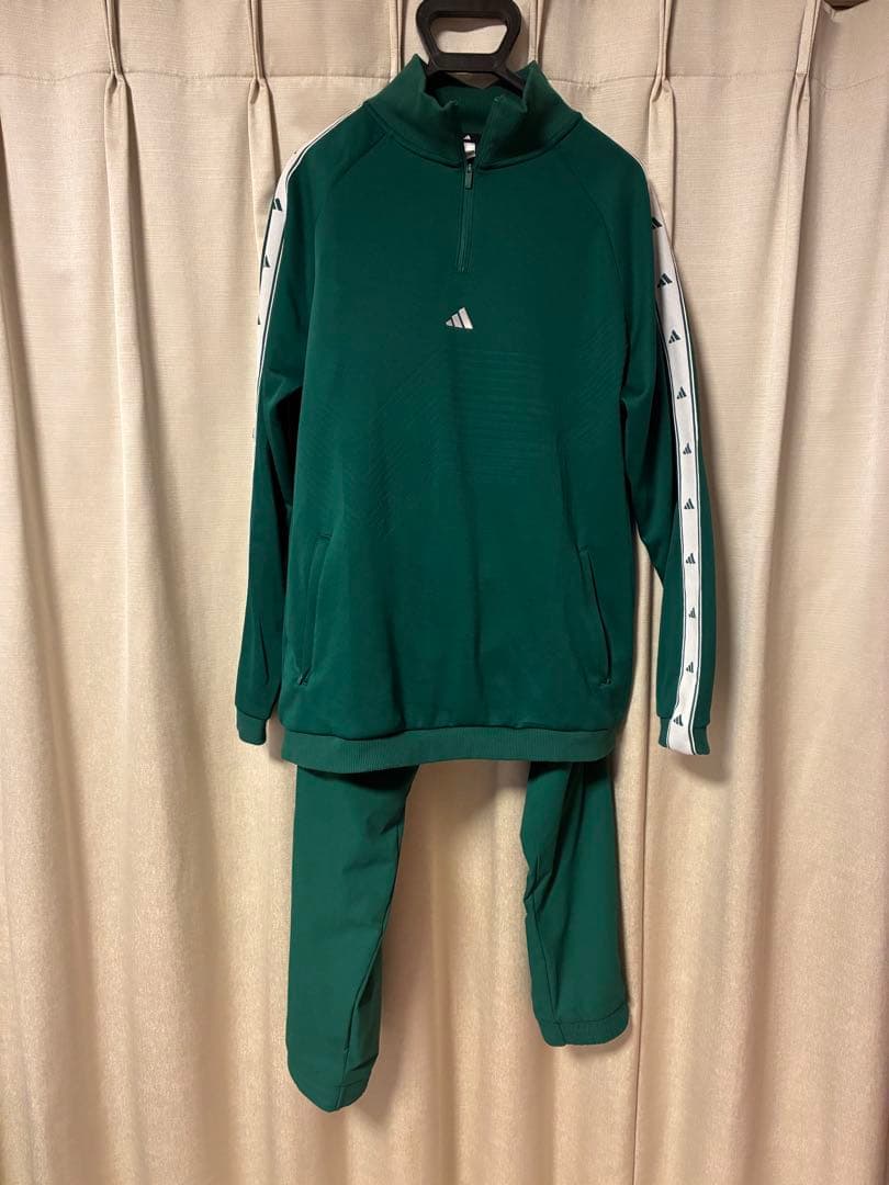 adidas グリーン トレーニングウェア LLサイズ上下セット