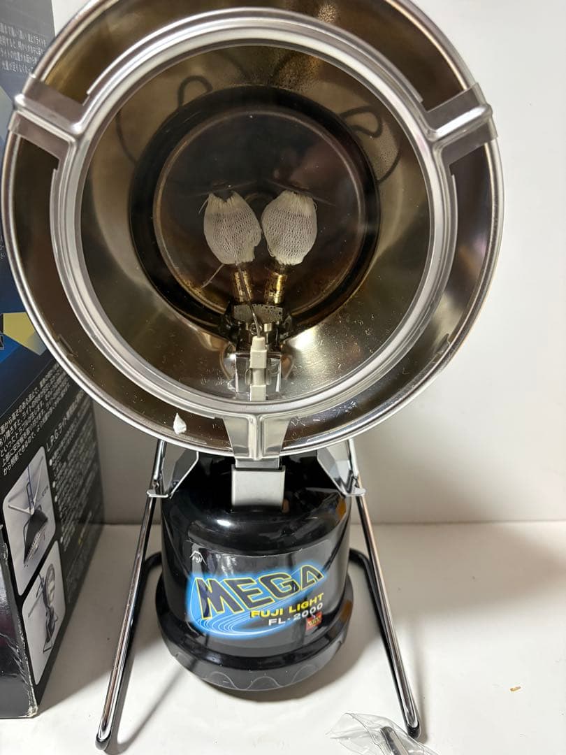 富士灯器 メガライト FL-2000 2マントル 500W 予備マントル8枚付