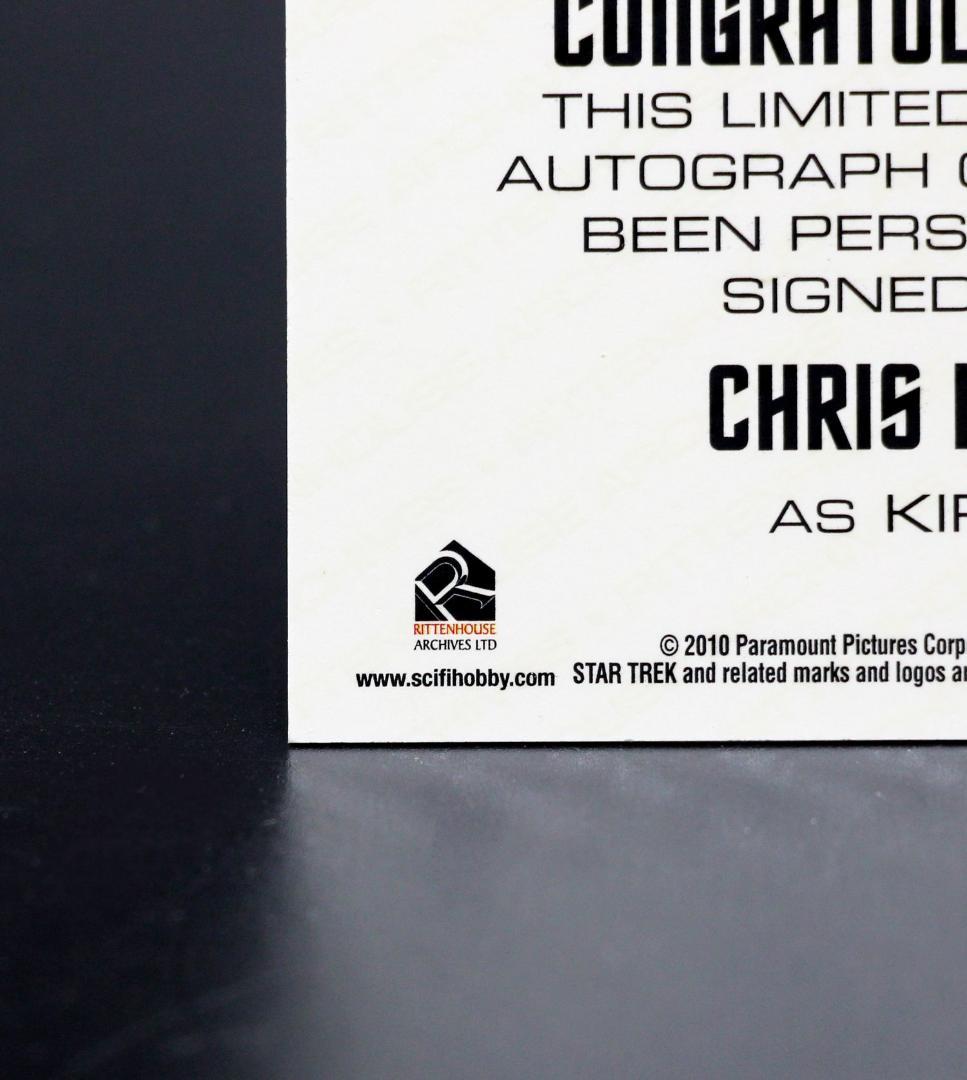 スタートレック　star trek　クリス　パイン　サイン カード