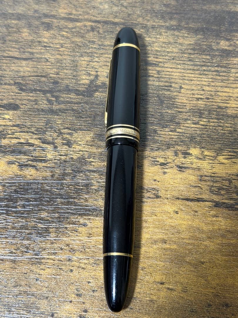 筆記確認&洗浄済　1970年代　モンブラン　149 万年筆　中白　インク窓　中字