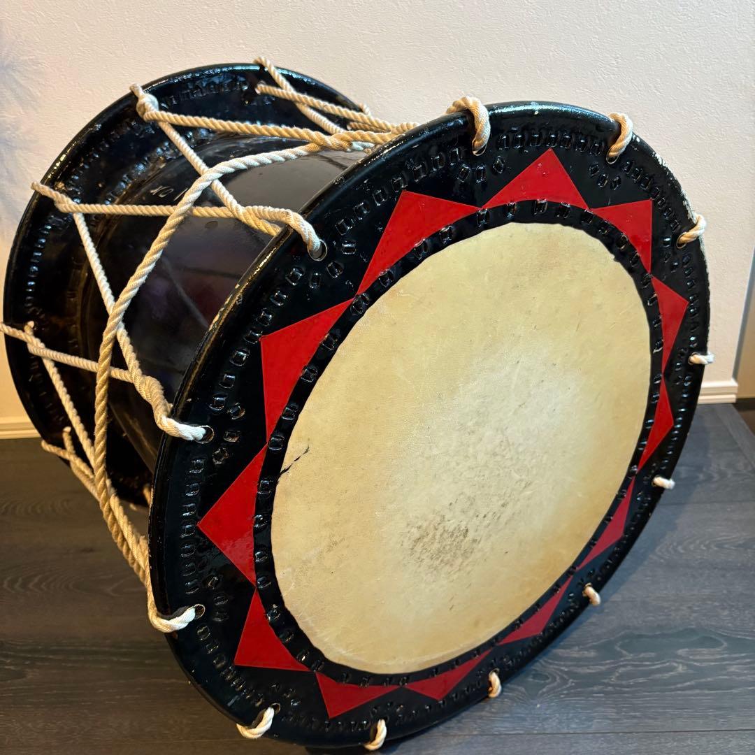 盛岡 さんさ太鼓 一尺七寸 1尺7寸 直径 約51cm　和太鼓 バチ付