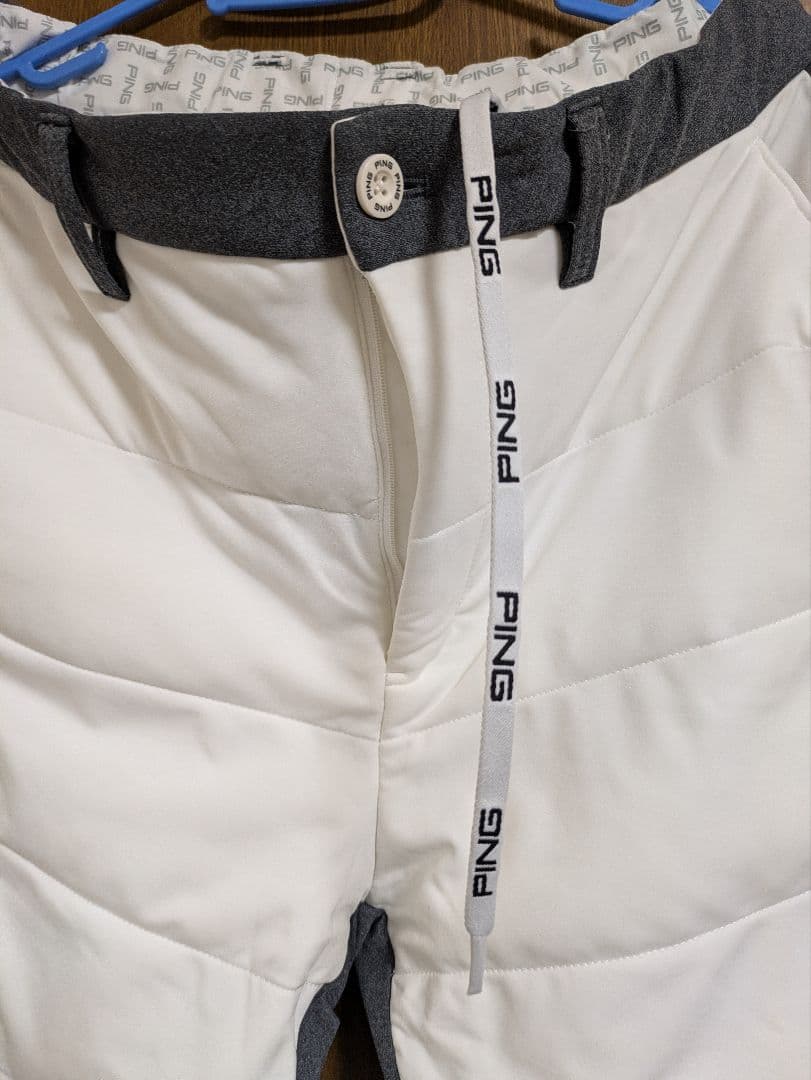 PING 防寒ゴルフパンツ LL ホワイト/グレー