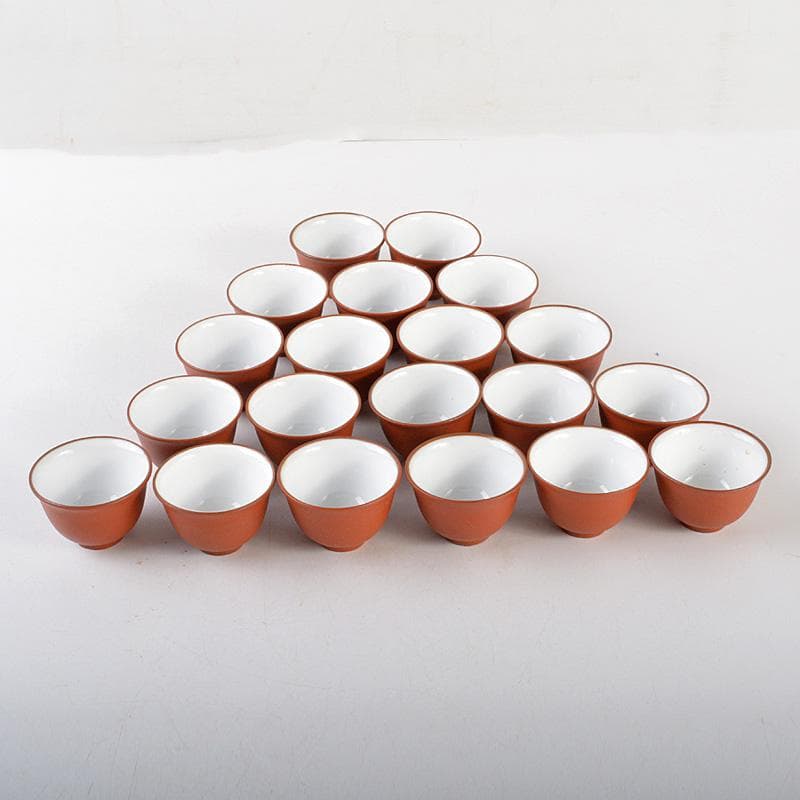 煎茶道具　紫砂　朱泥　内白釉　煎茶碗　二十点まとめて　N　6551