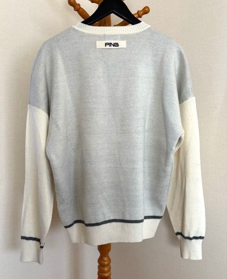 最終値下げ❕【超美品】PING ピン ゴルフ ダブルジャガードリブニット 白